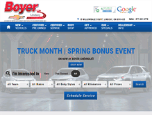 Tablet Screenshot of boyerchevroletlindsay.com